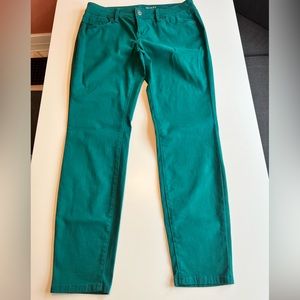 The Limited Emerald Green Denim Skinny Leg 917 Pants NWOT